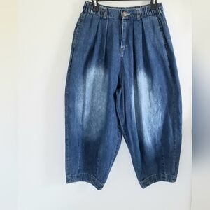 Yesno Barrel Wide leg crop  Jeans